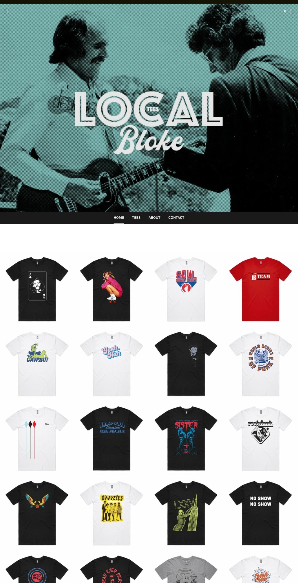 localbloketees.com.au shopify website screenshot