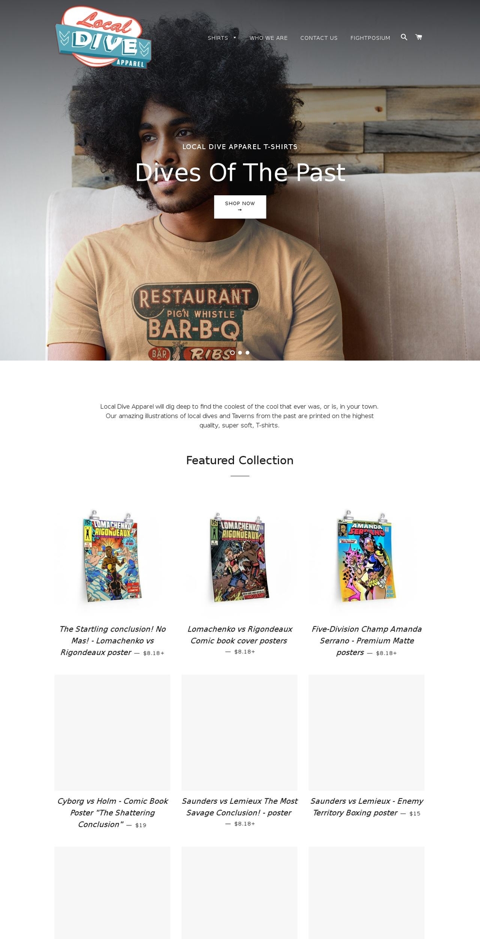 localdiveapparel.com — Shopify storefront screenshot