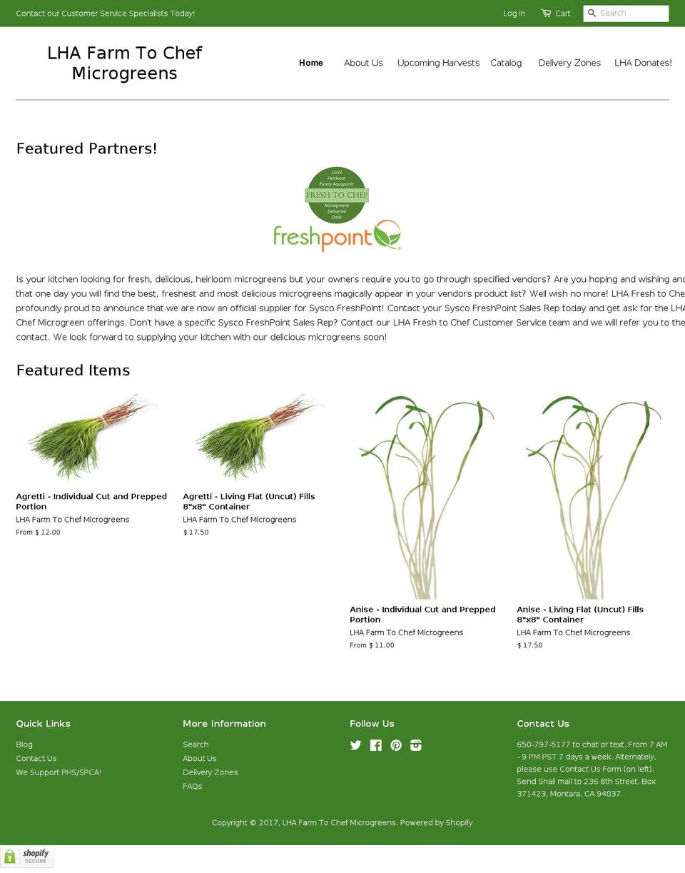 localheirloomfarmtochef.com shopify website screenshot