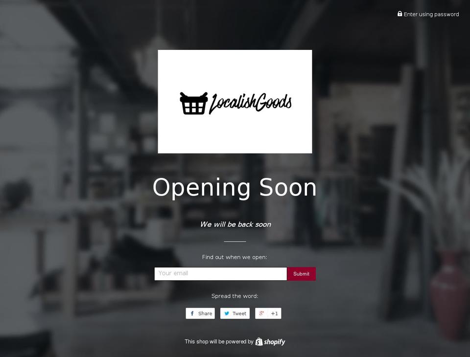 localishgoods.com shopify website screenshot
