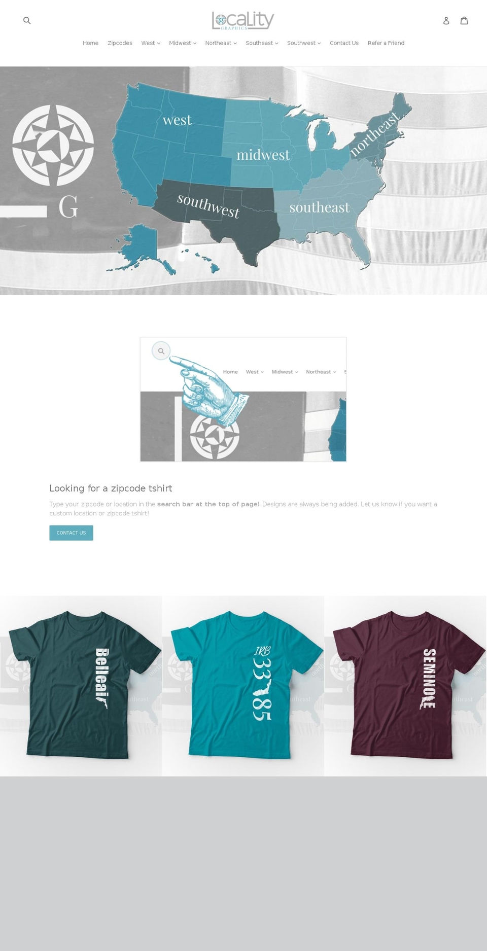 localitygraphics.com — Shopify storefront screenshot