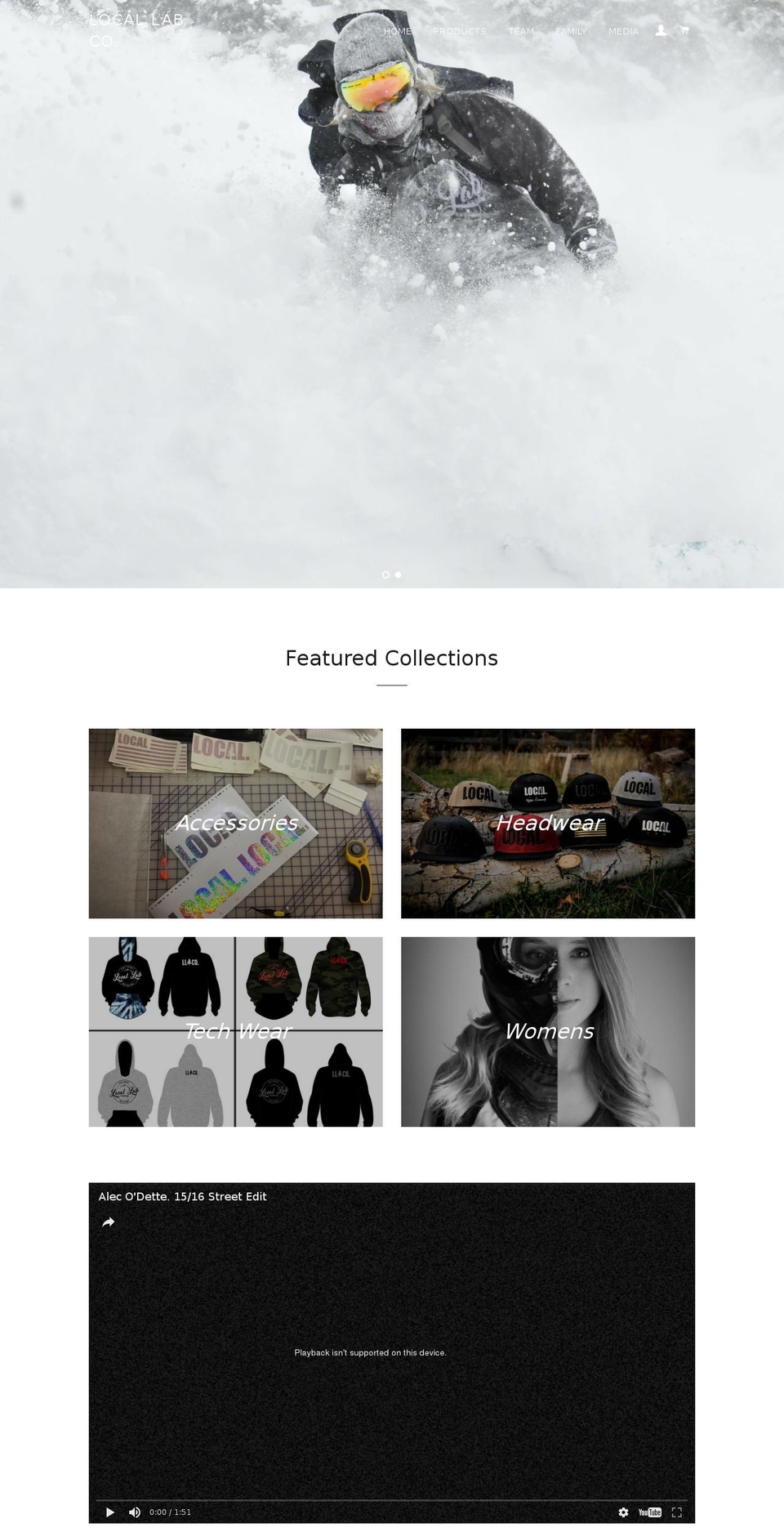 locallabcompany.com shopify website screenshot