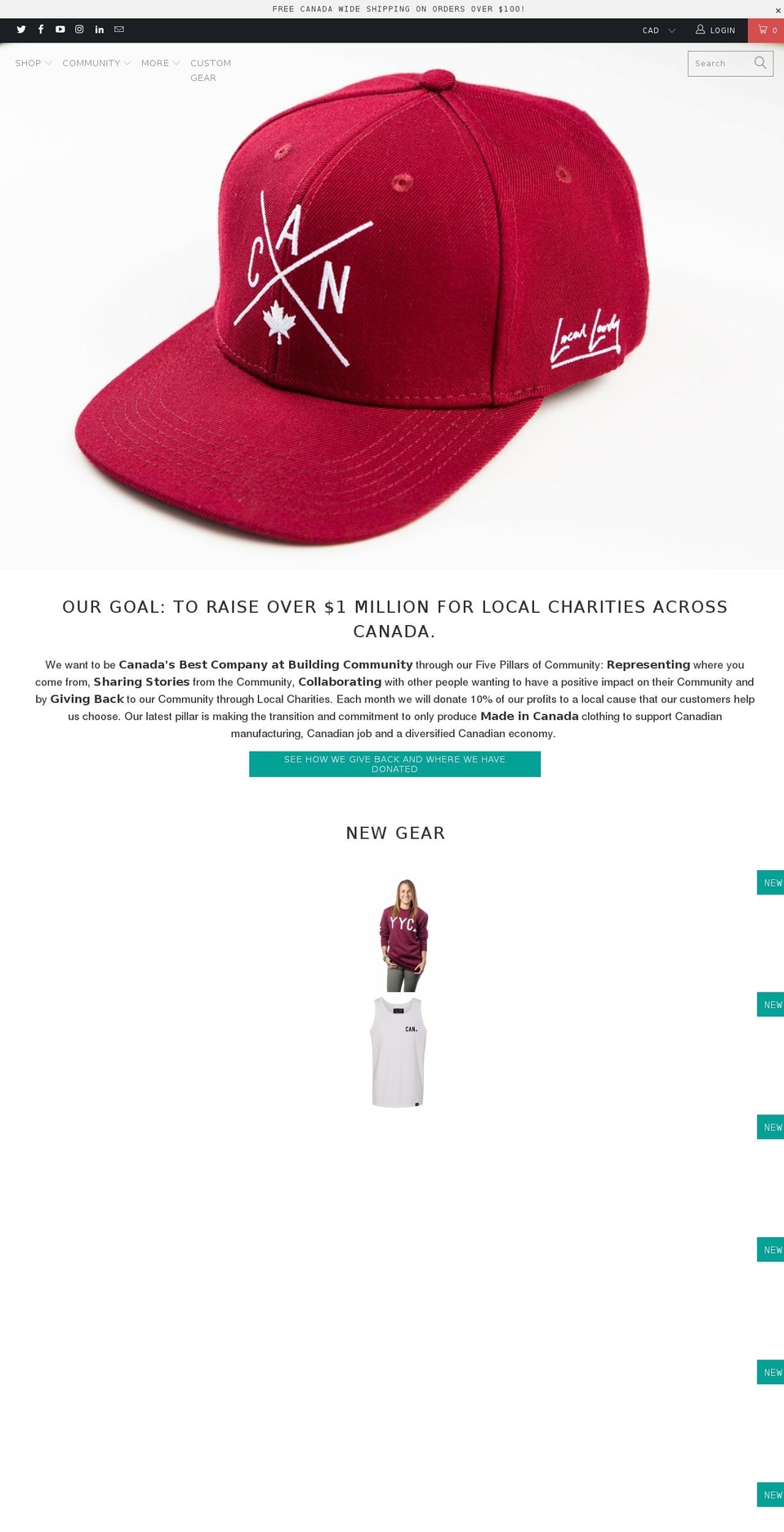 locallaundry.ca shopify website screenshot