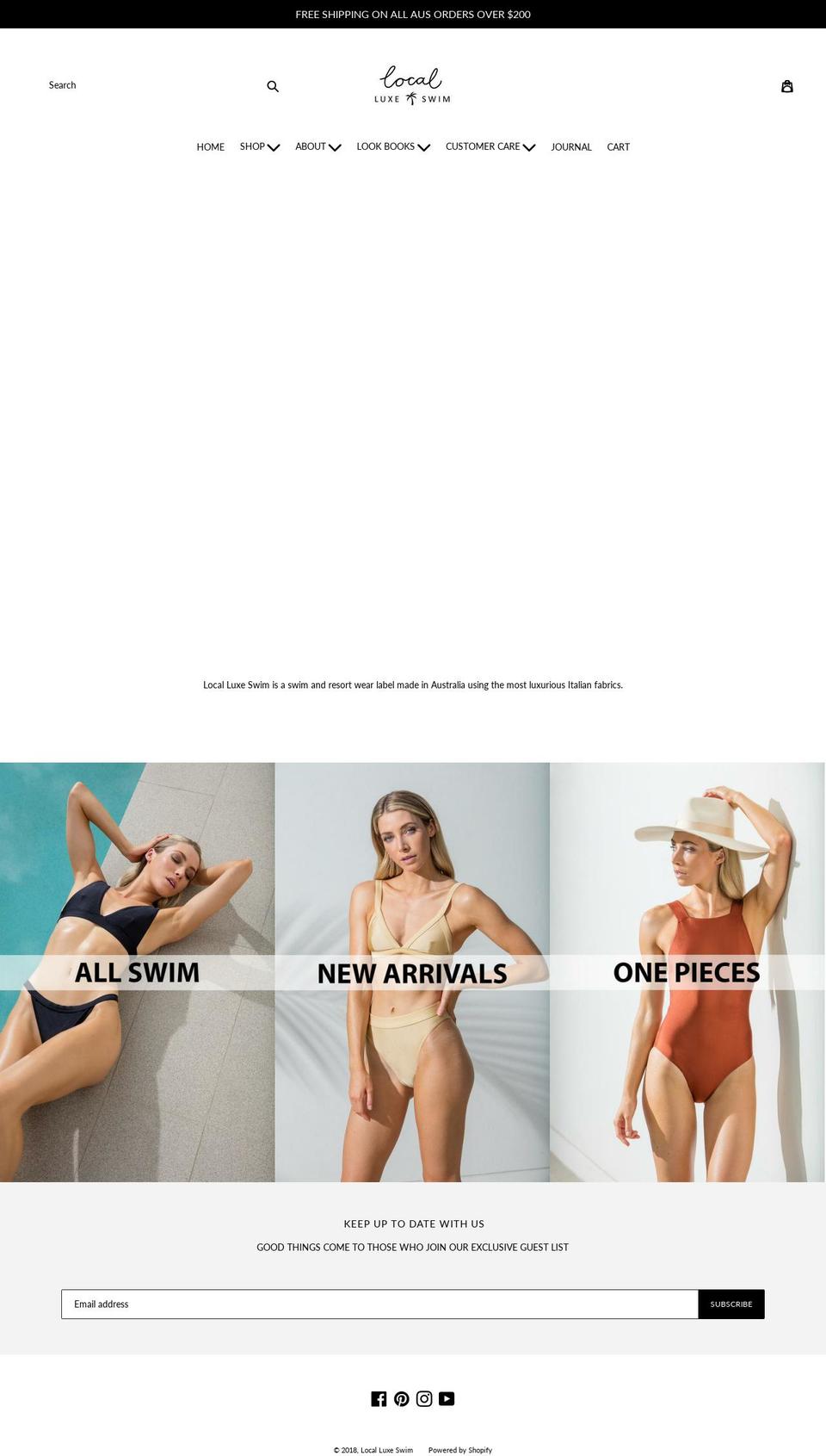 localluxeswim.com — Shopify storefront screenshot