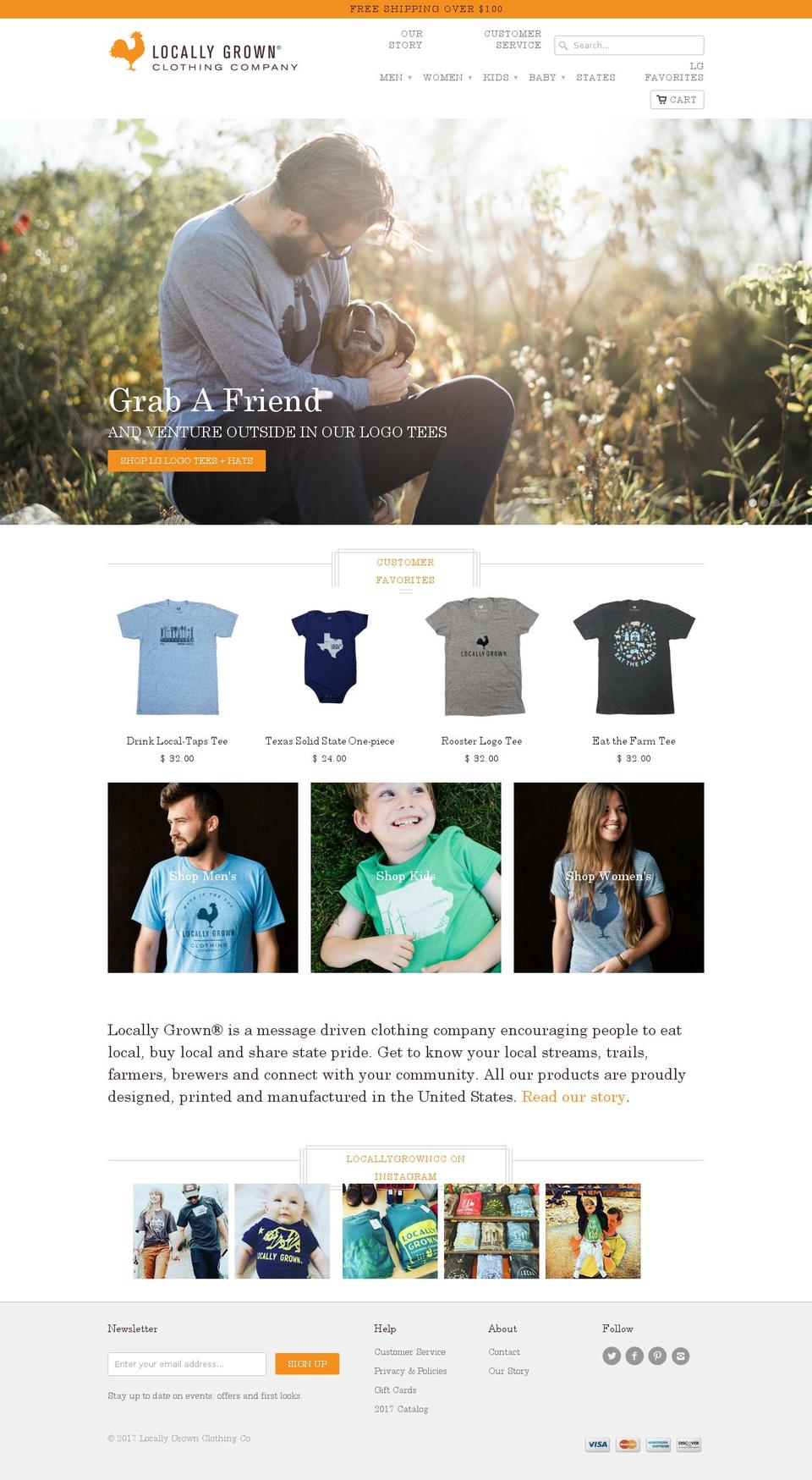 locallygrownstore.com shopify website screenshot