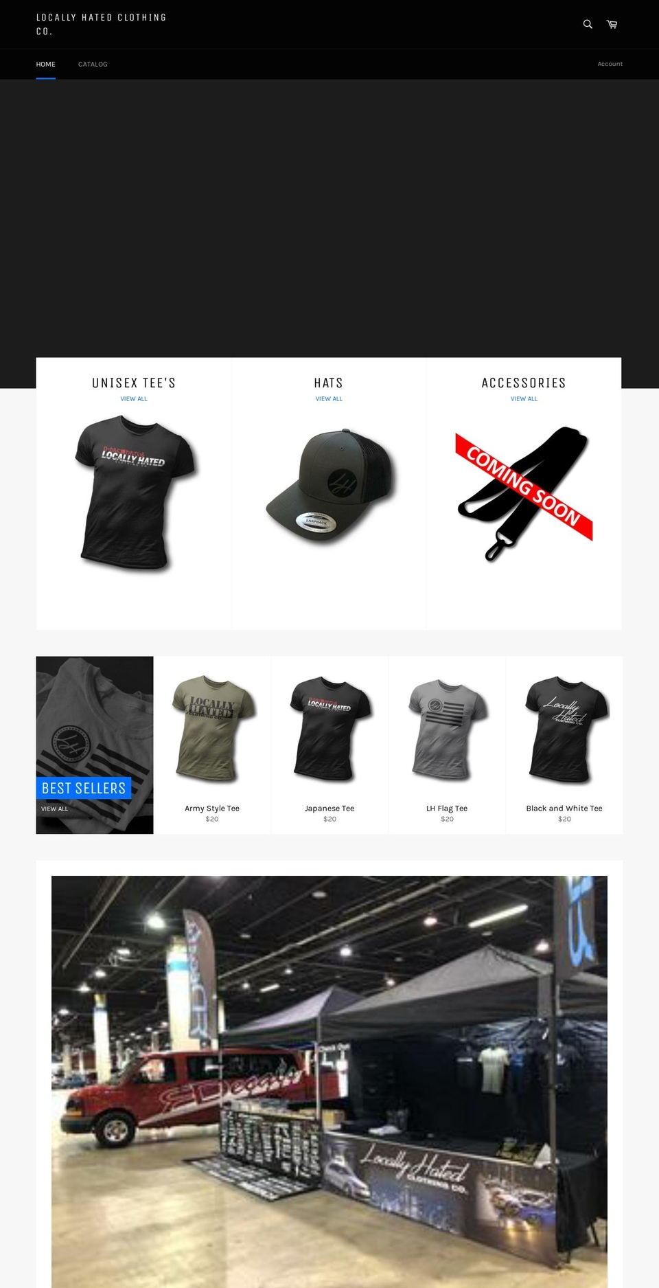 locallyhated.com shopify website screenshot