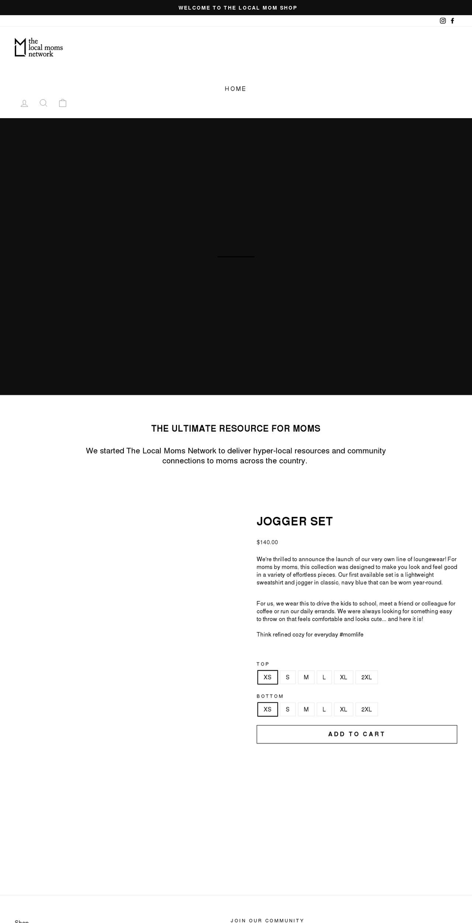 localmomshop.com shopify website screenshot