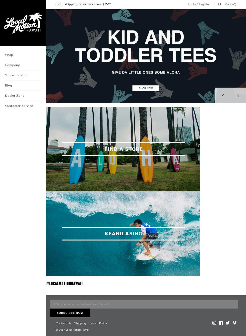 localmotionhawaii.com shopify website screenshot