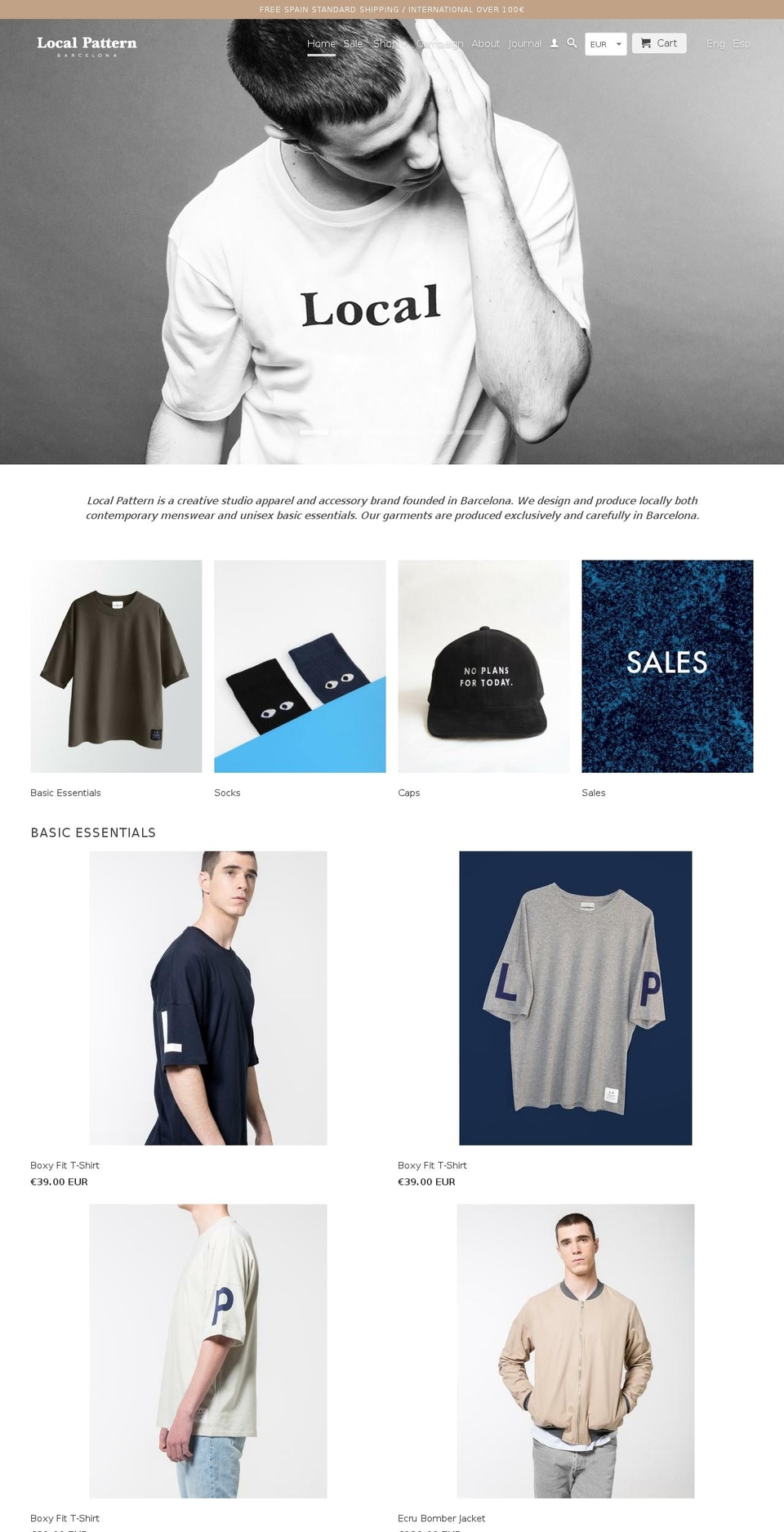 localpattern.com shopify website screenshot