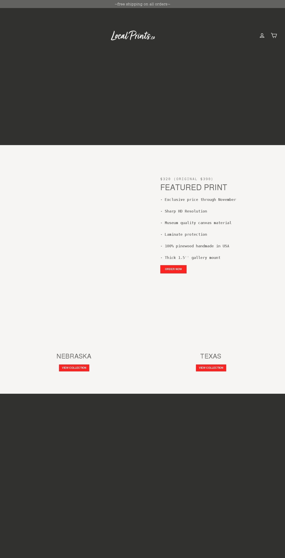 localprints.co shopify website screenshot