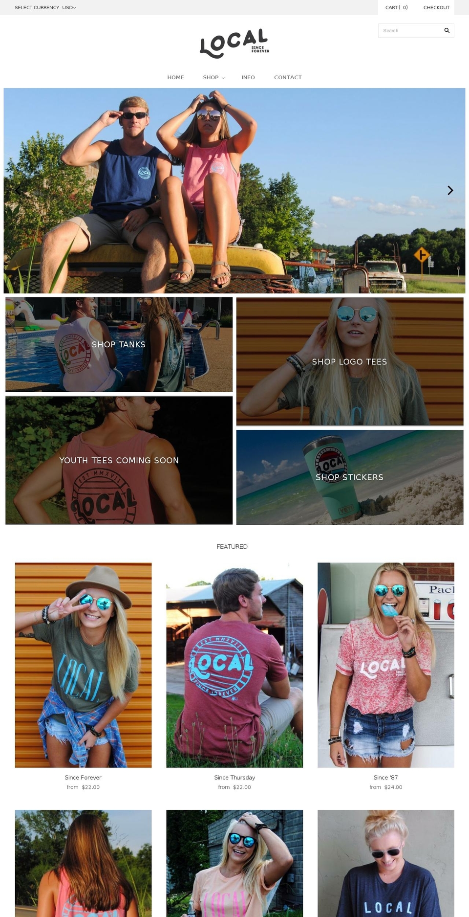 localsincewhen.com — Shopify storefront screenshot