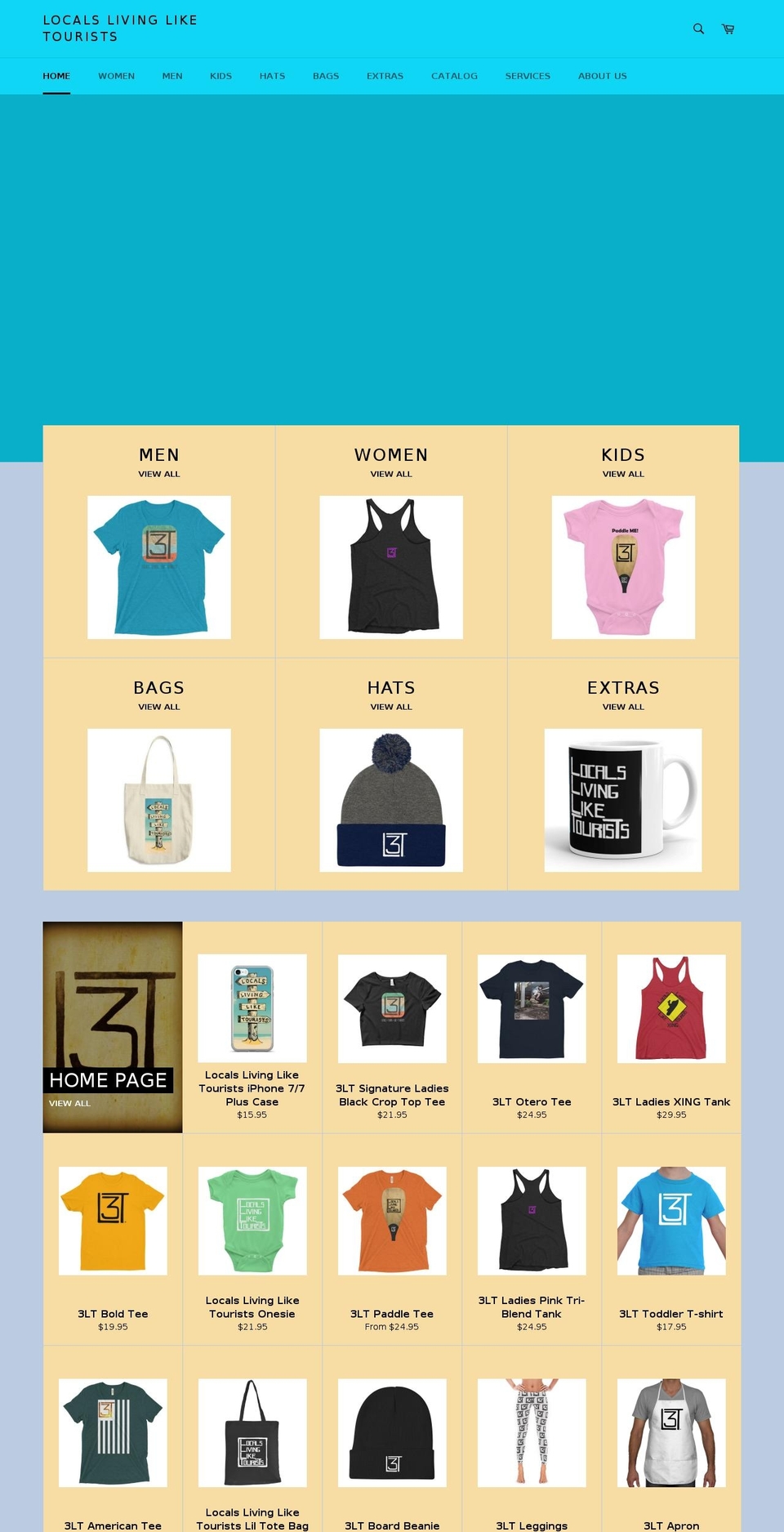 localslivingliketourists.com shopify website screenshot