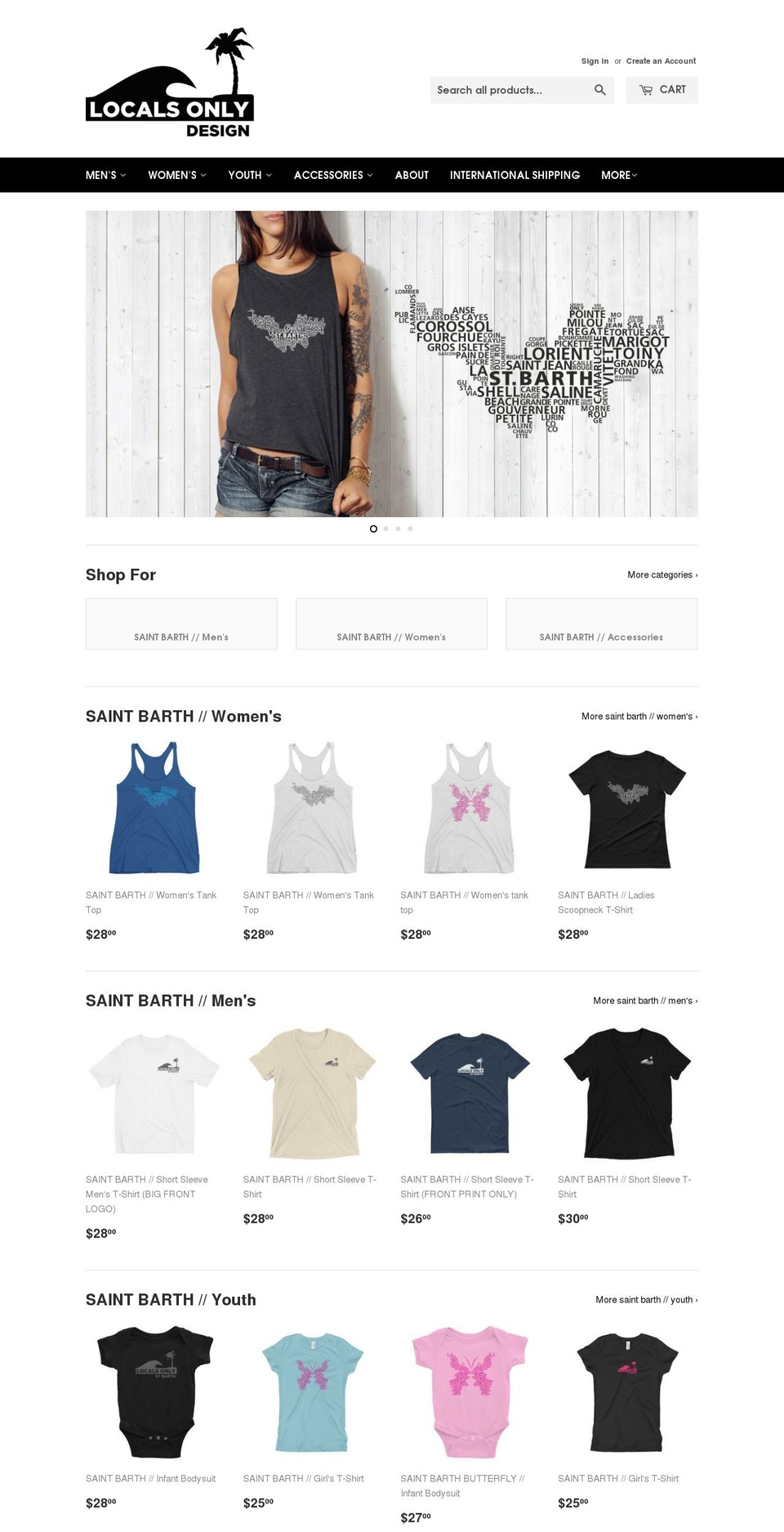 localsonlysbh.com — Shopify storefront screenshot