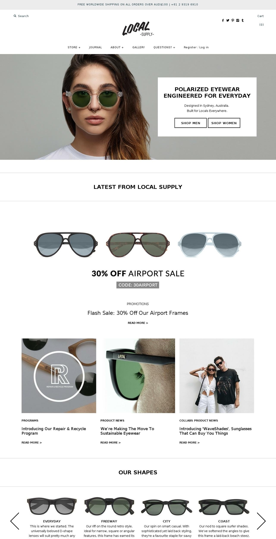 Local Shopify theme site example localsupply.com
