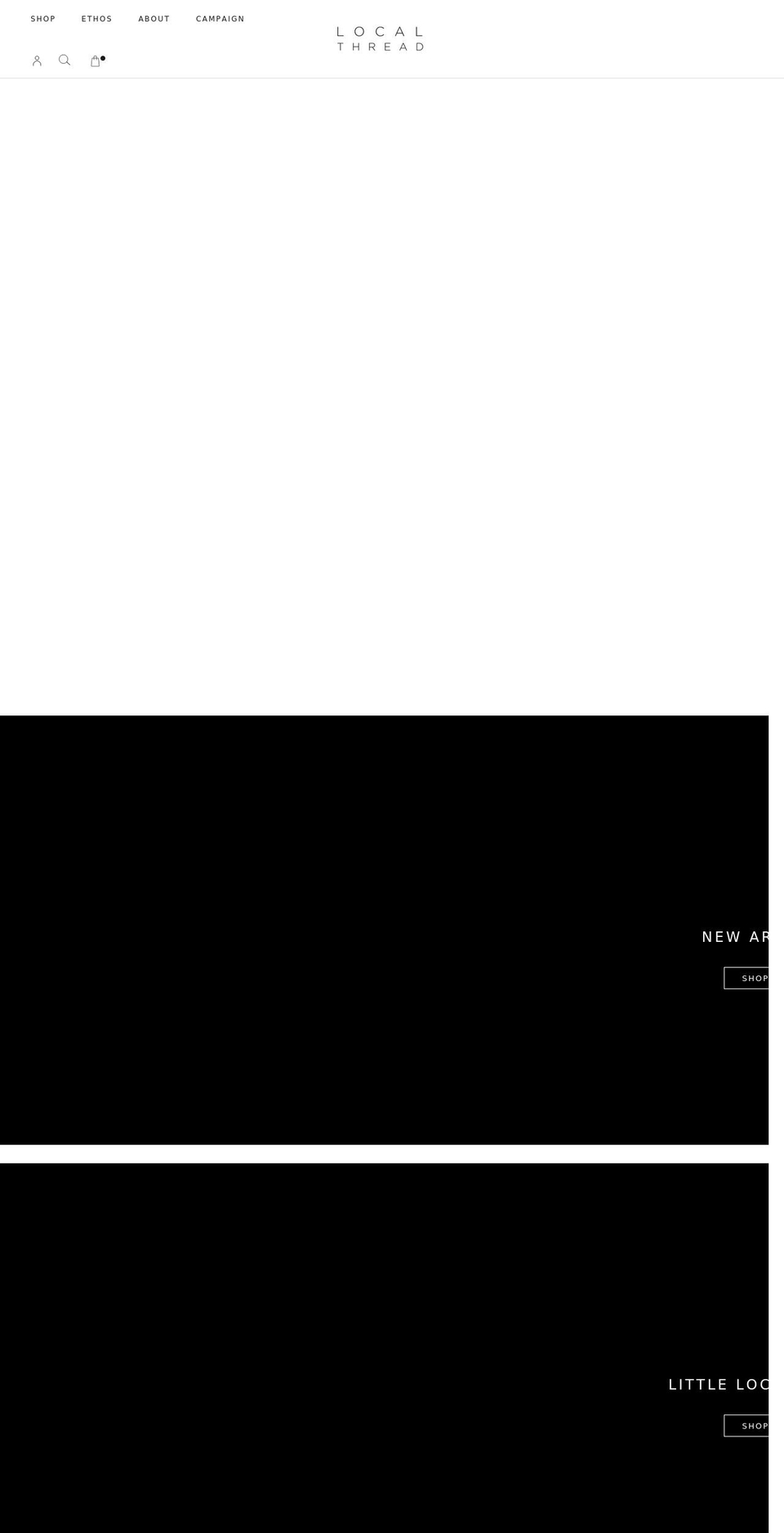 localthread.com shopify website screenshot
