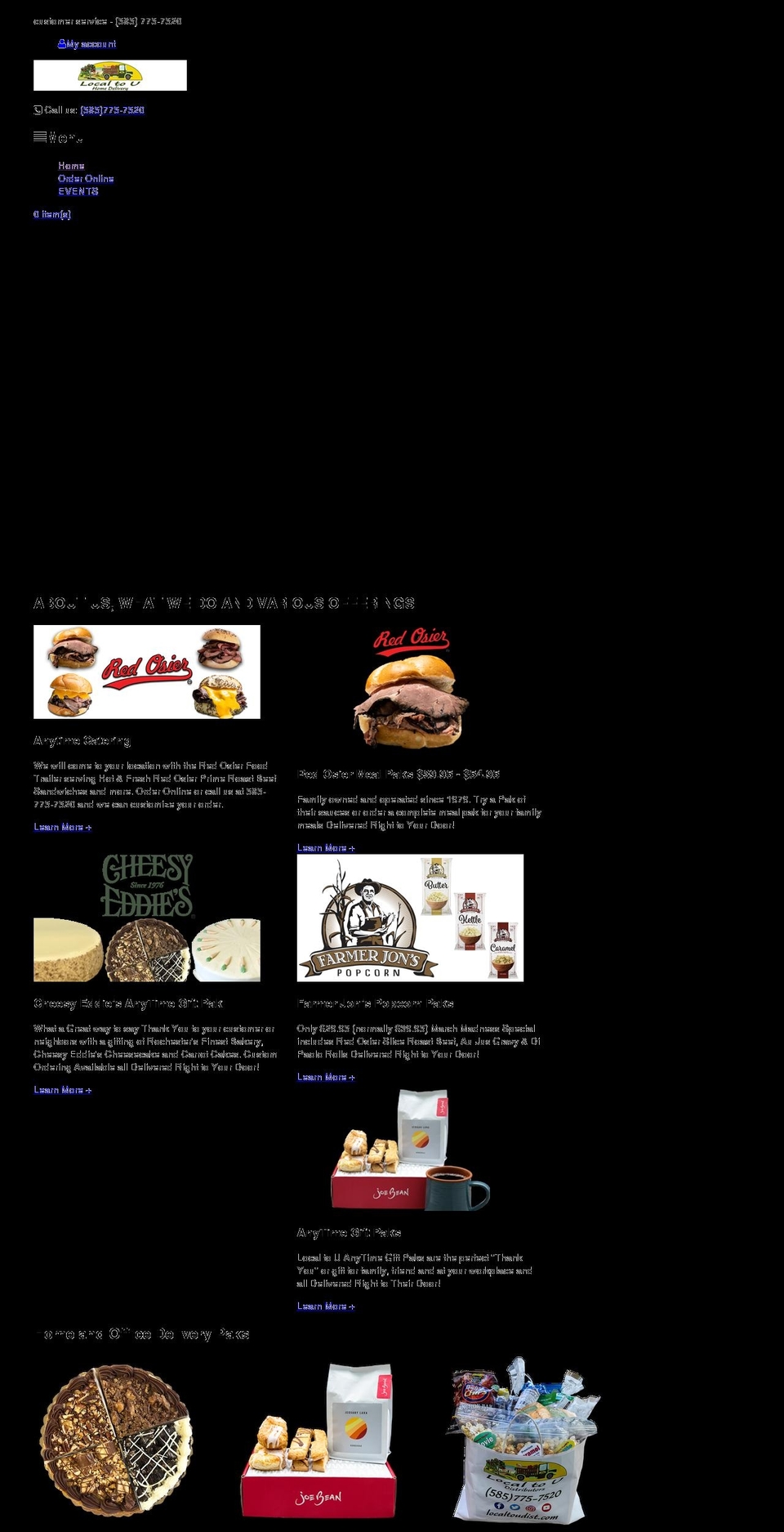 localtouhomedelivery.com shopify website screenshot