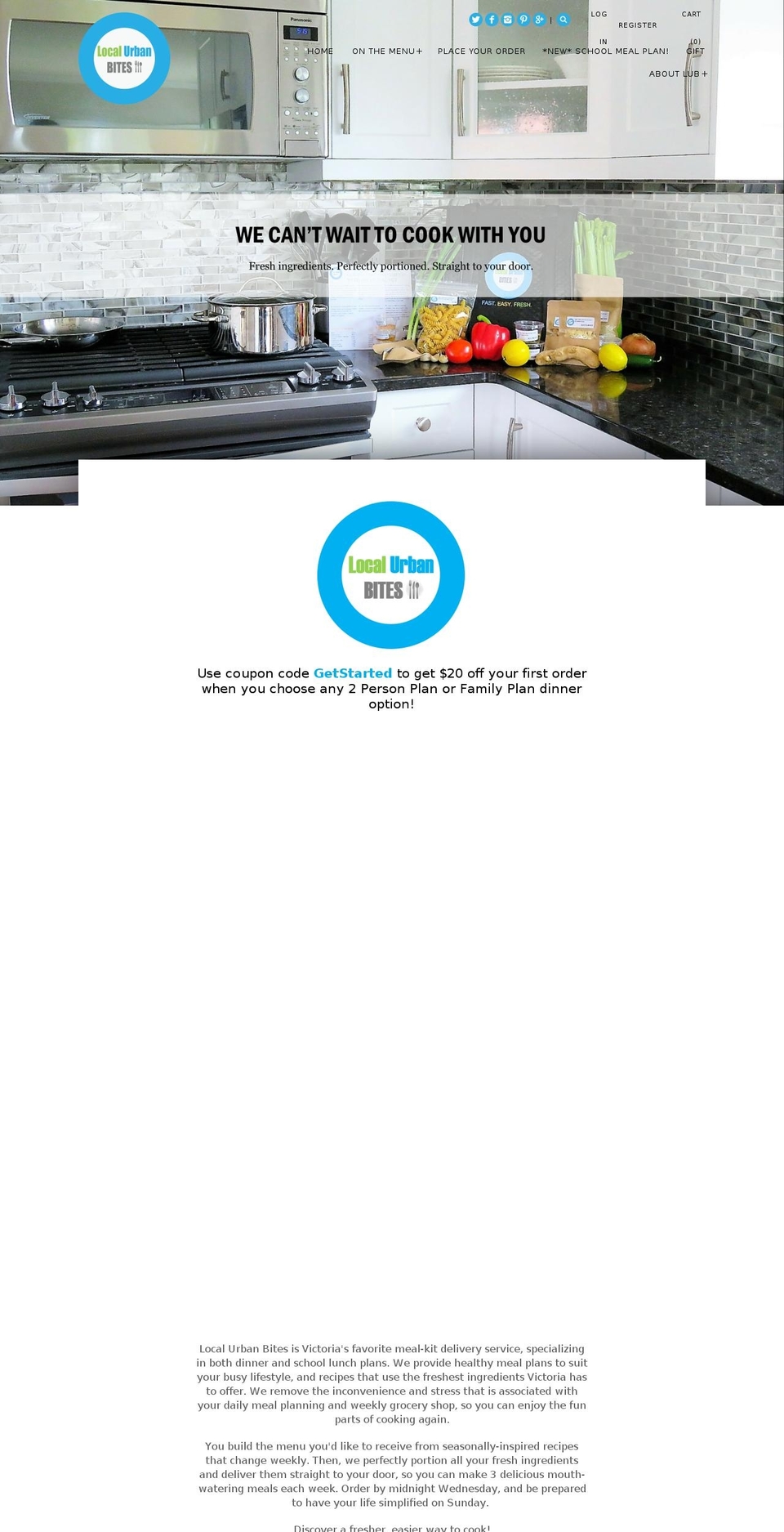 localurbanbites.com shopify website screenshot