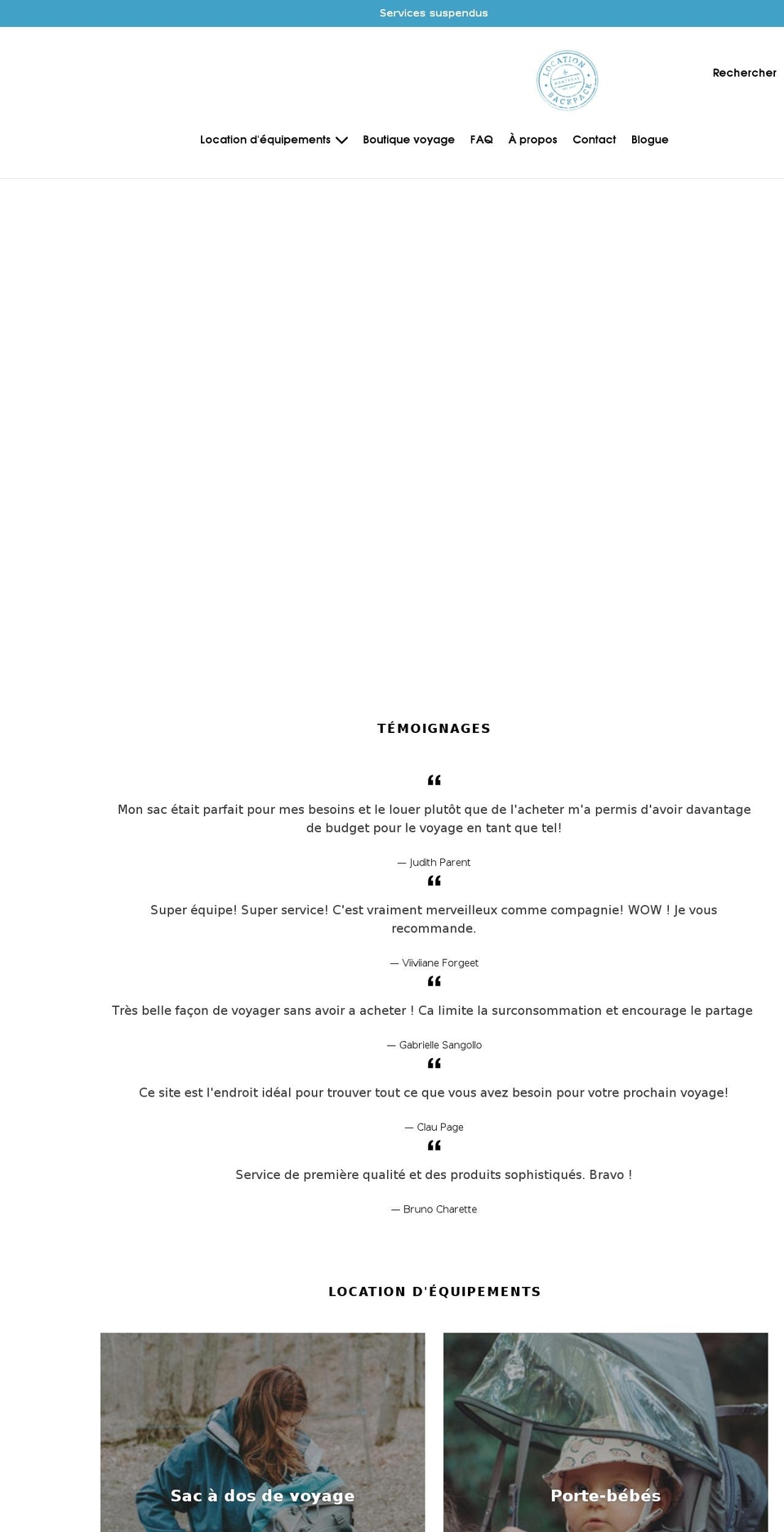 locationbackpack.com shopify website screenshot