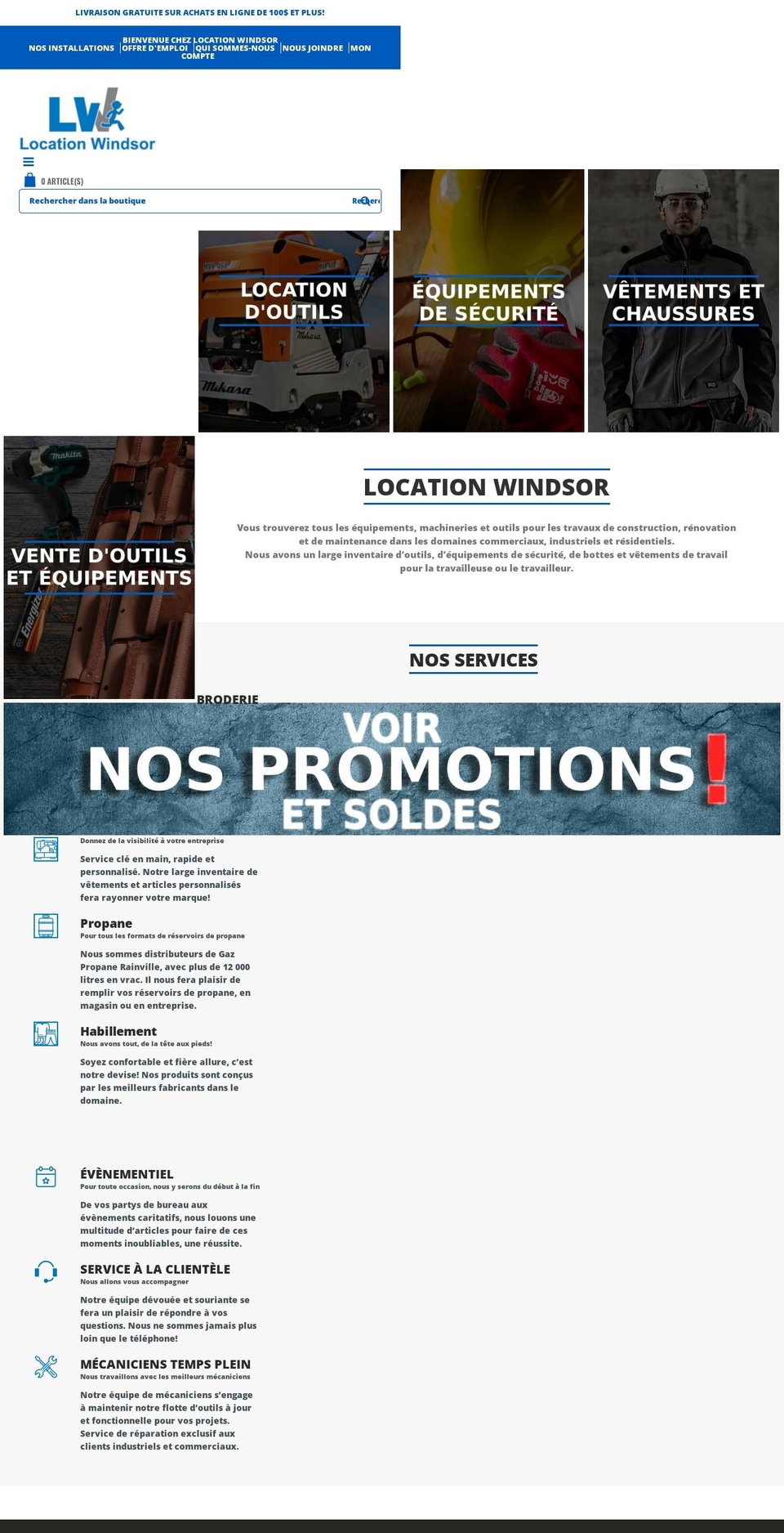 locationwindsor.com shopify website screenshot