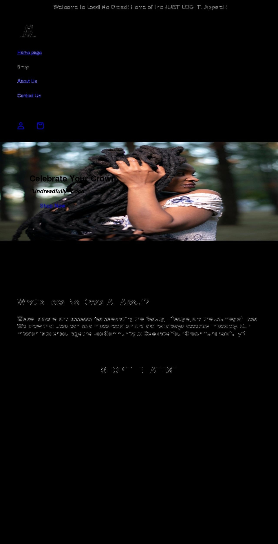 locdnodread.com shopify website screenshot