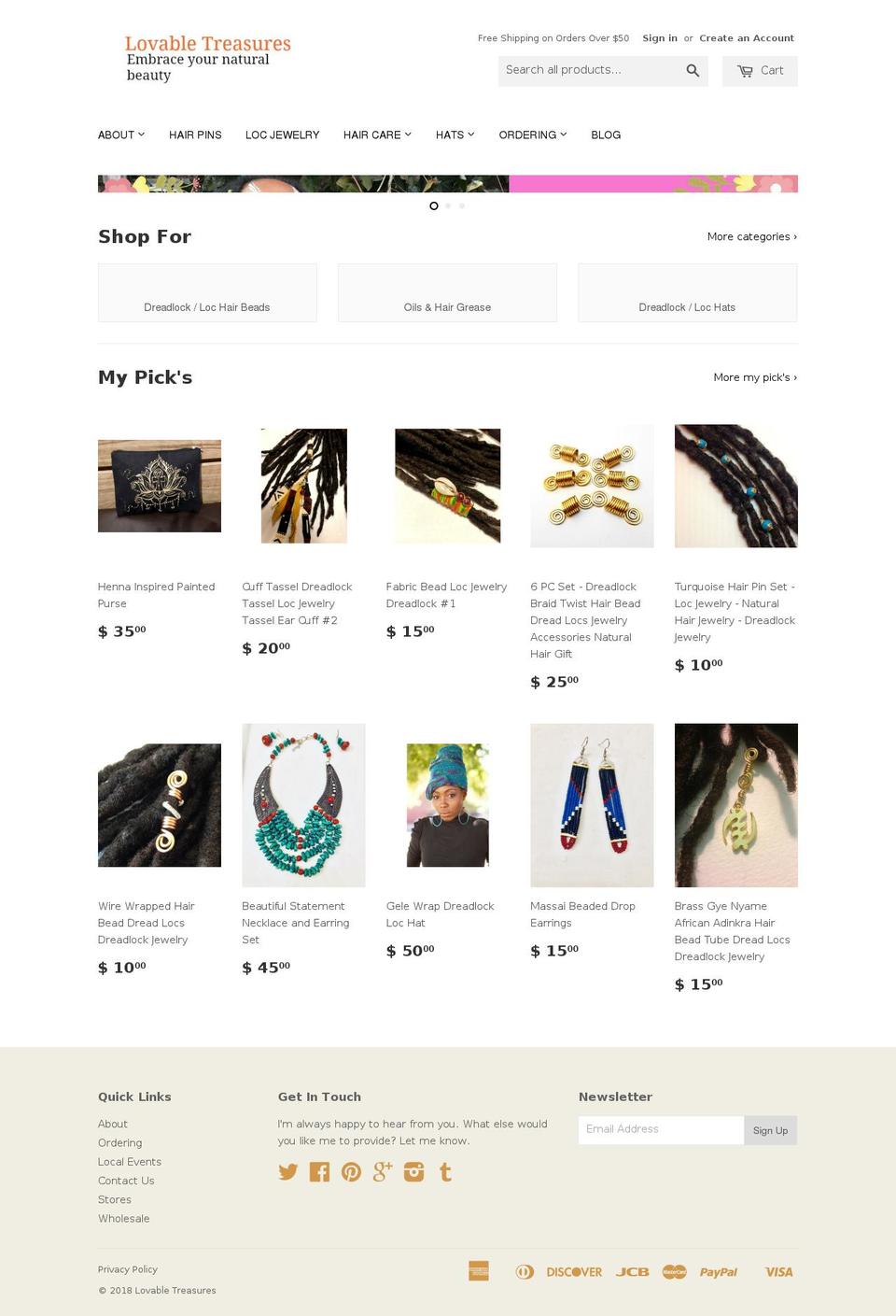 locjewelry.com — Shopify storefront screenshot