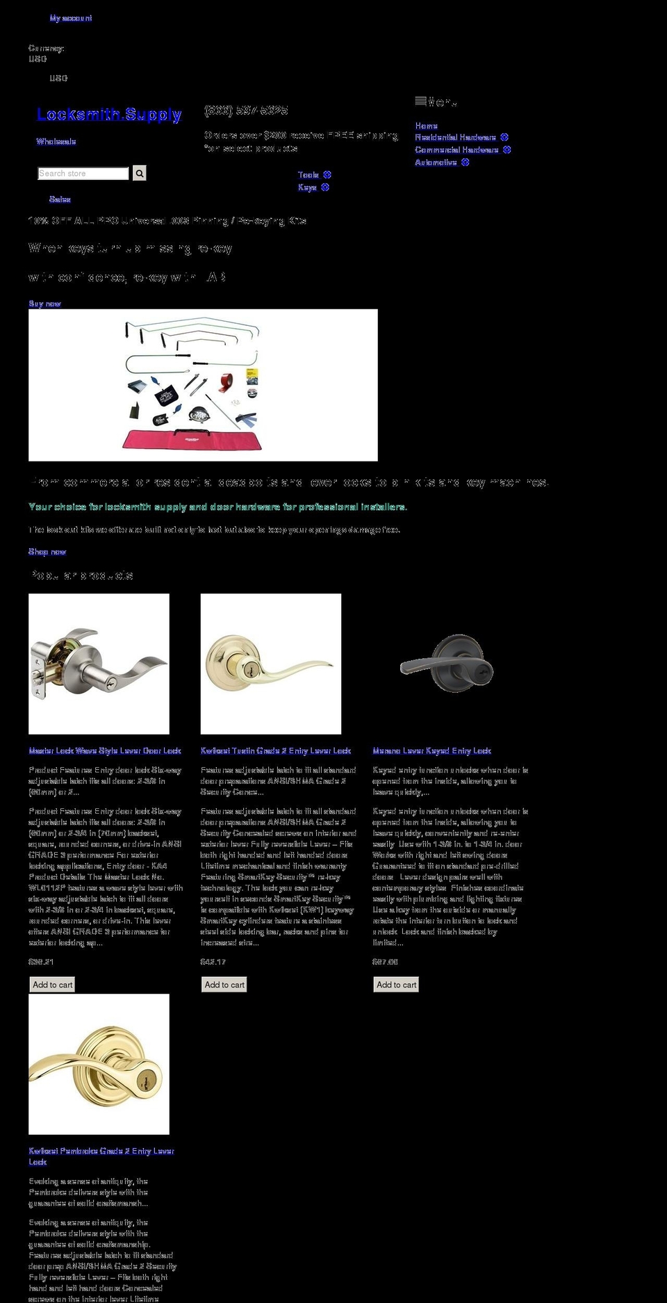 lock.supply shopify website screenshot