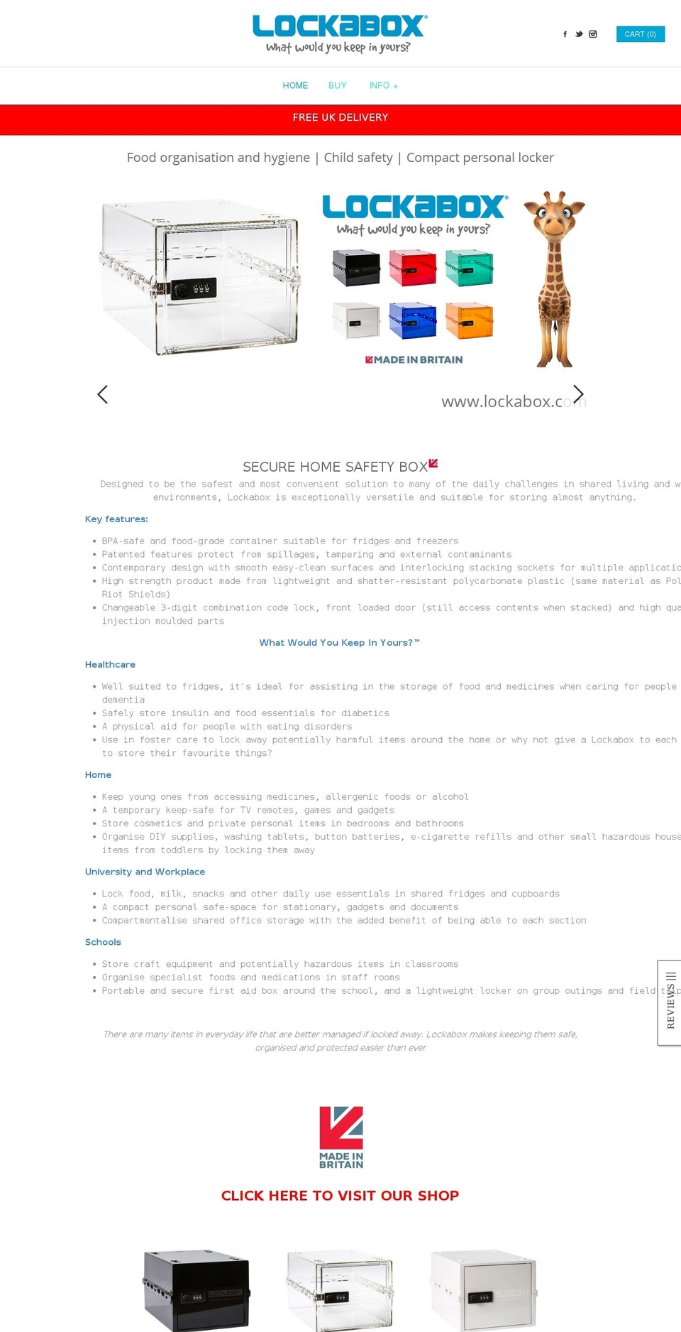 lockabox4u.com shopify website screenshot