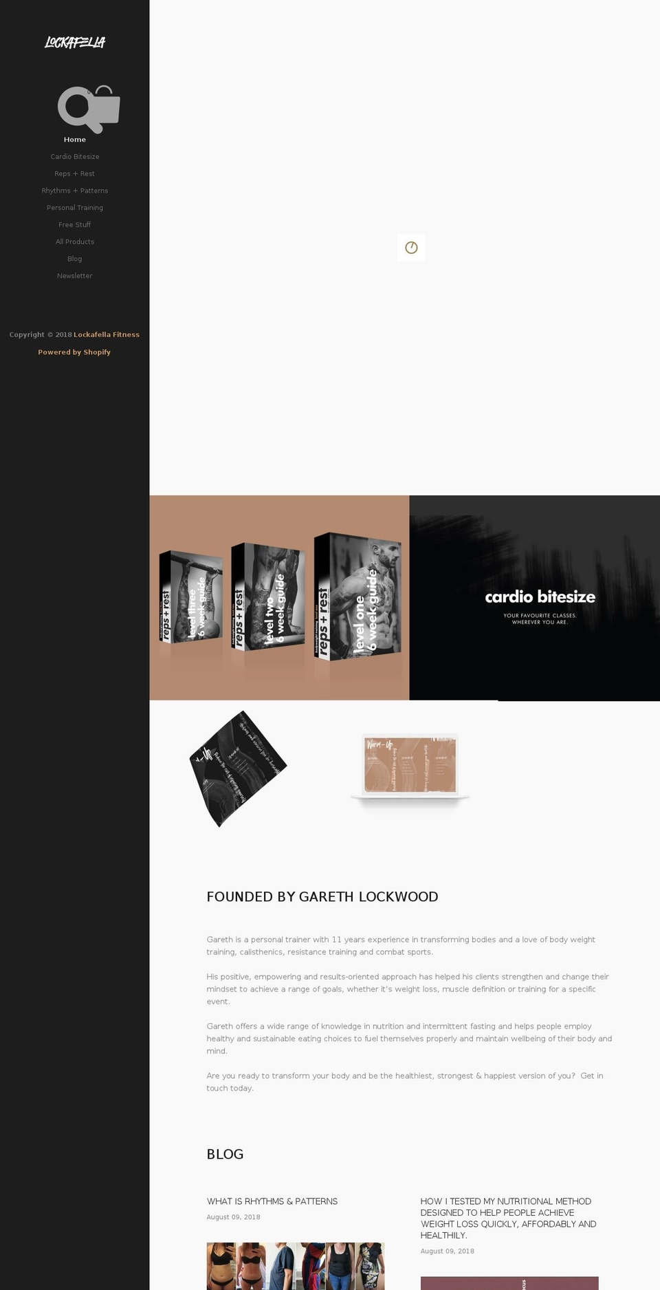 lockafellafitness.com — Shopify storefront screenshot