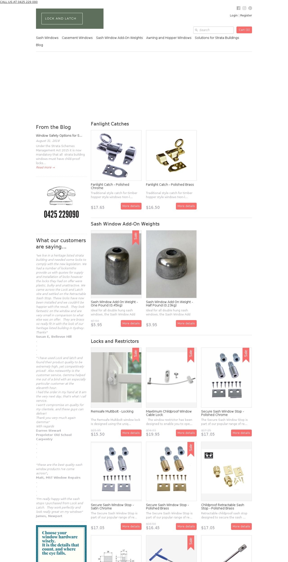 lockandlatch.com.au shopify website screenshot