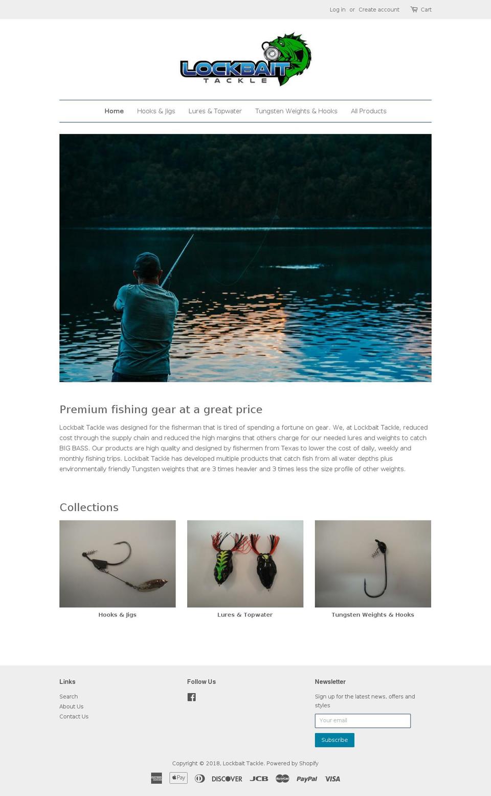 lockbaittackle.com — Shopify storefront screenshot