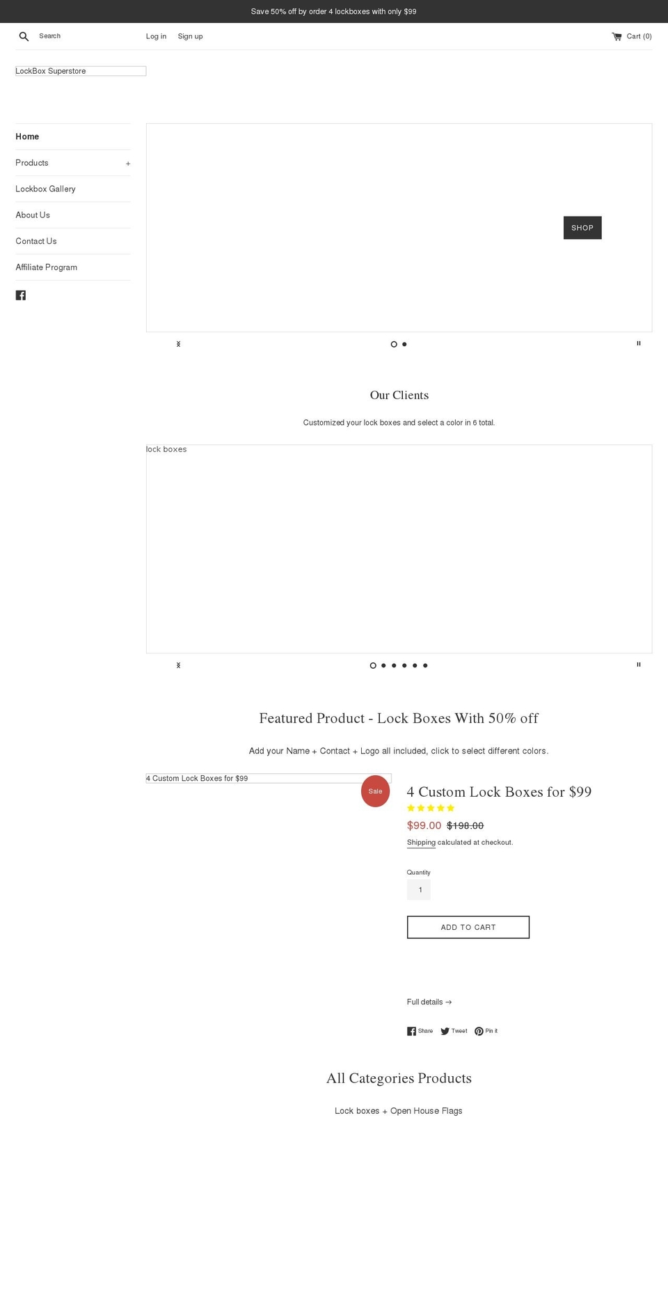 Website Update Shopify theme site example lockboxsuperstore.com