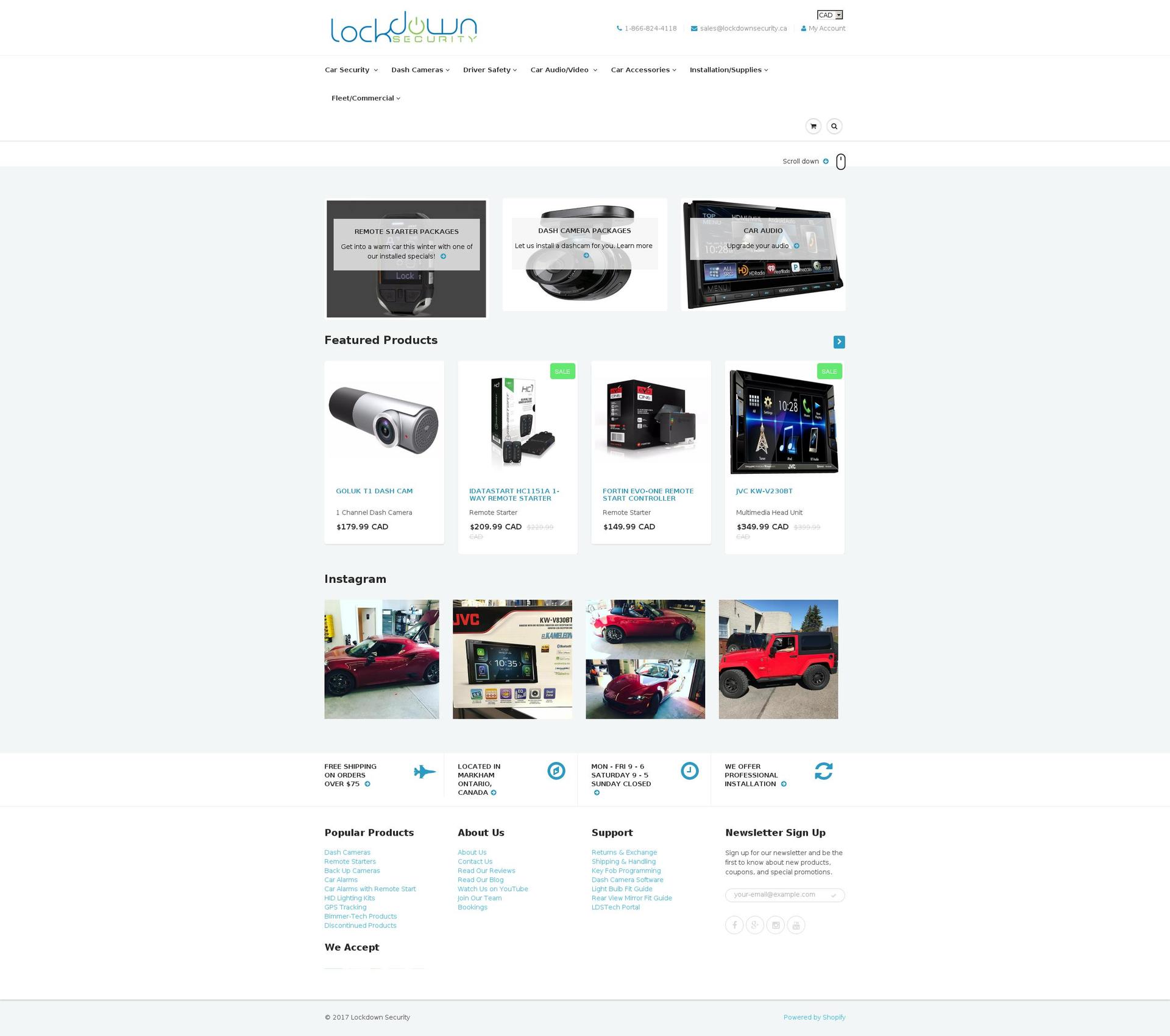 lockdownsecurity.ca shopify website screenshot