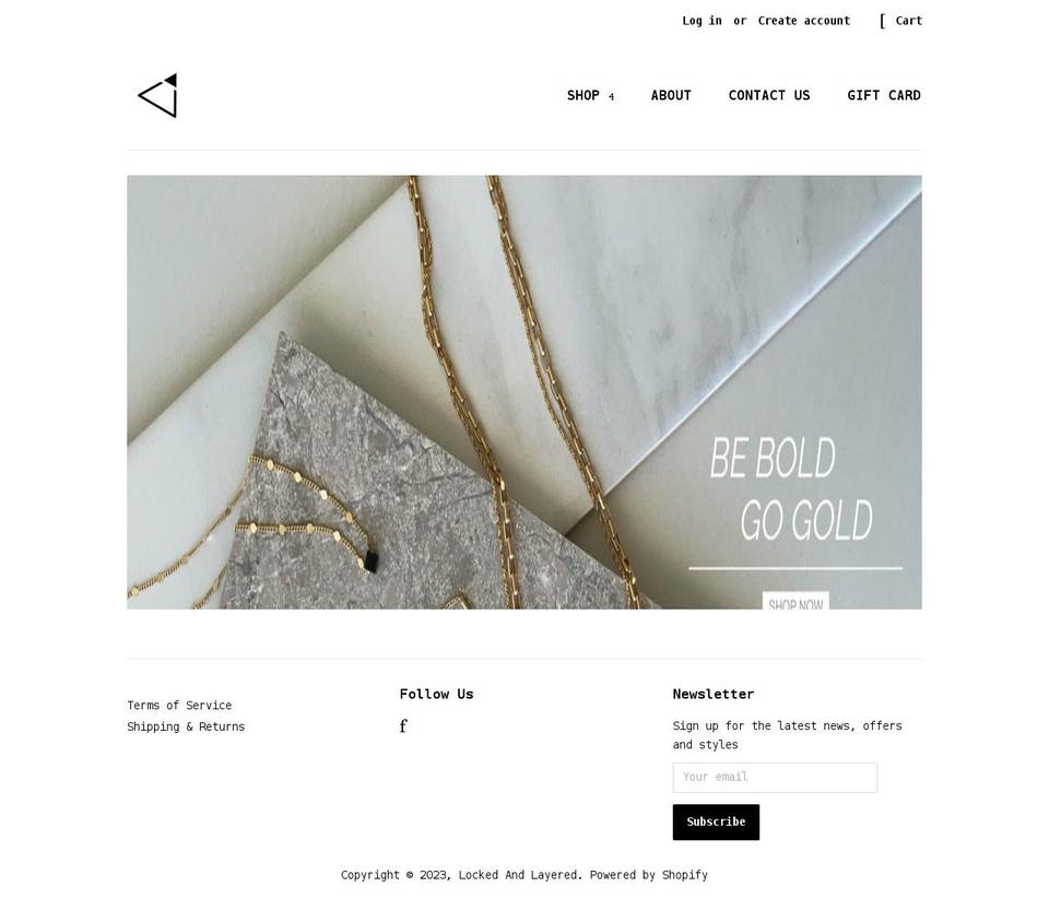lockedandlayered.com shopify website screenshot