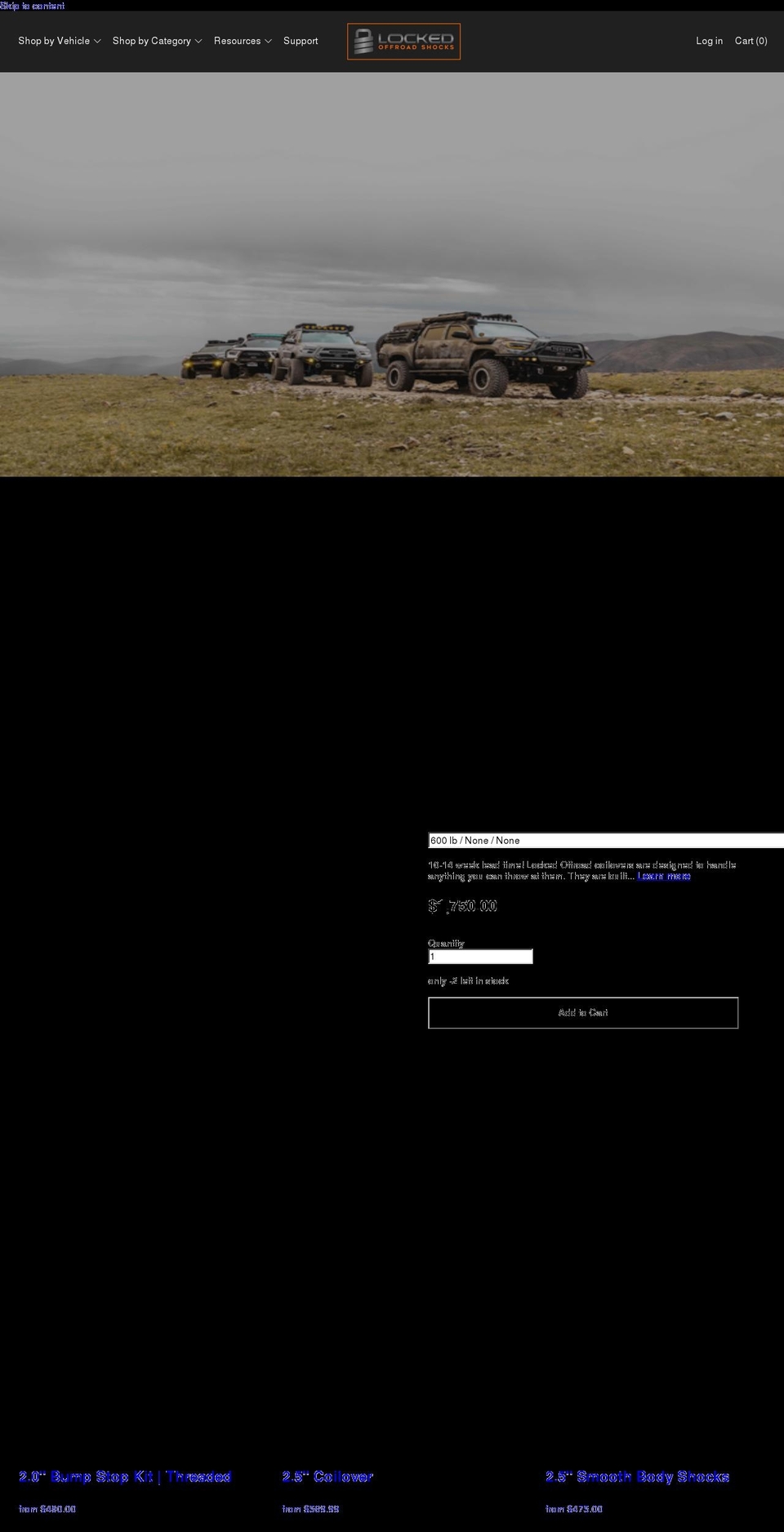 lockedoffroad.com shopify website screenshot