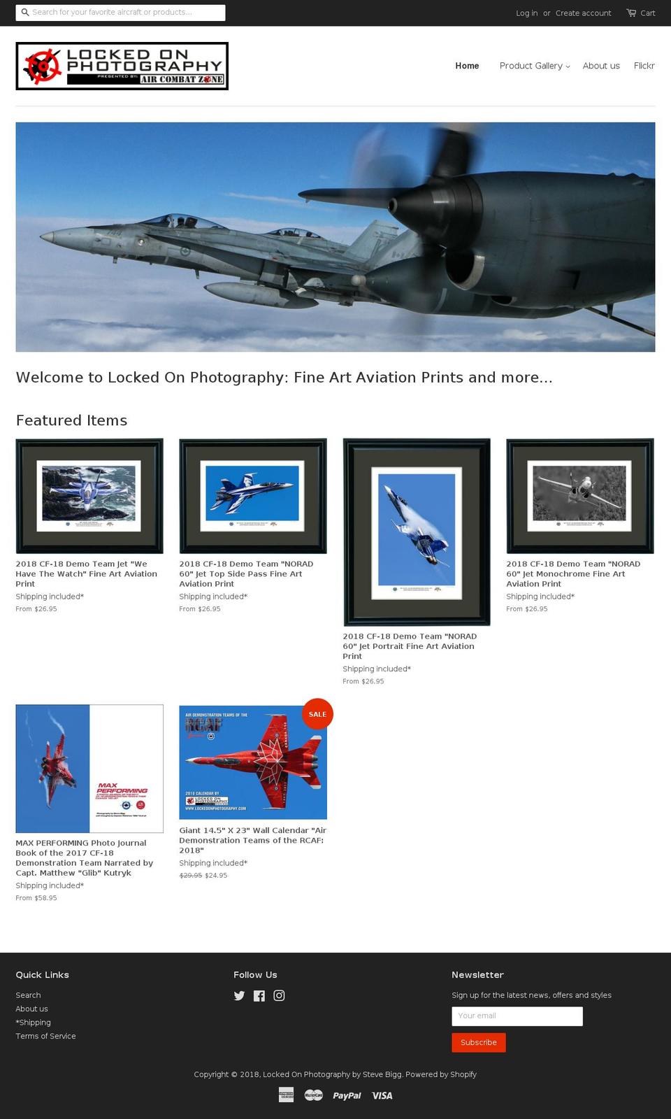 lockedonphotography.com — Shopify storefront screenshot