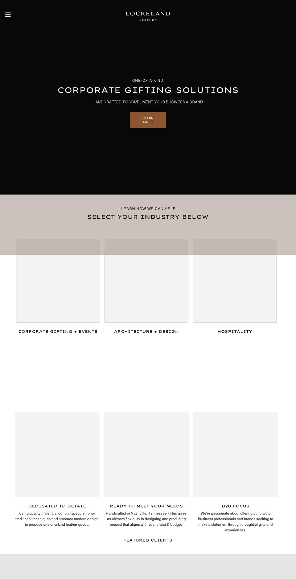 lockelandleather.com shopify website screenshot