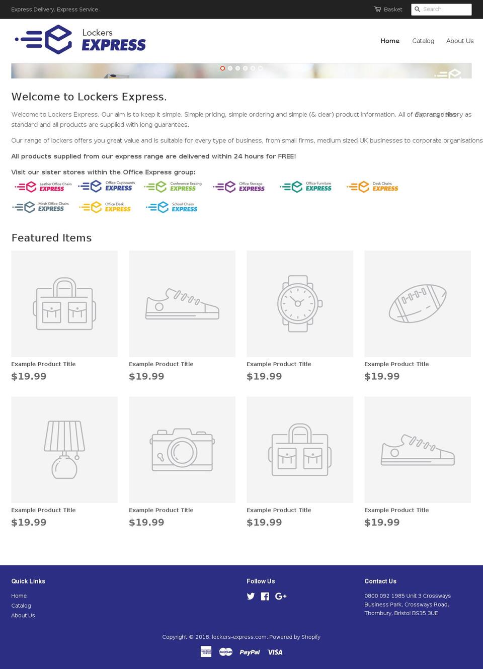lockers-express.com — Shopify storefront screenshot