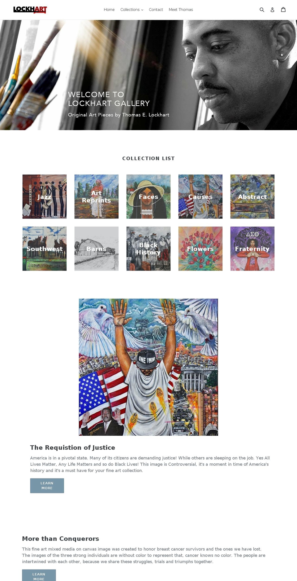 lockhartgallery.com shopify website screenshot