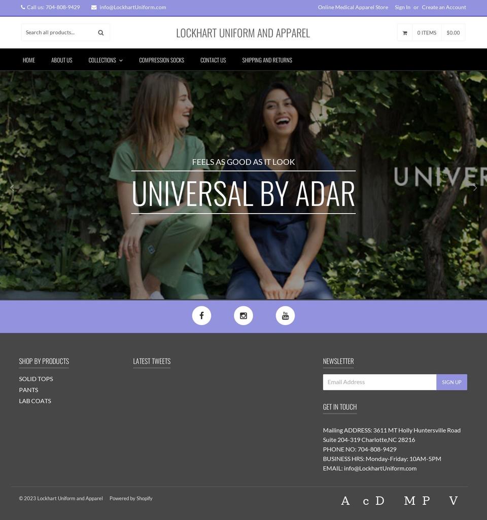 new-theme Shopify theme site example lockhartuniform.com