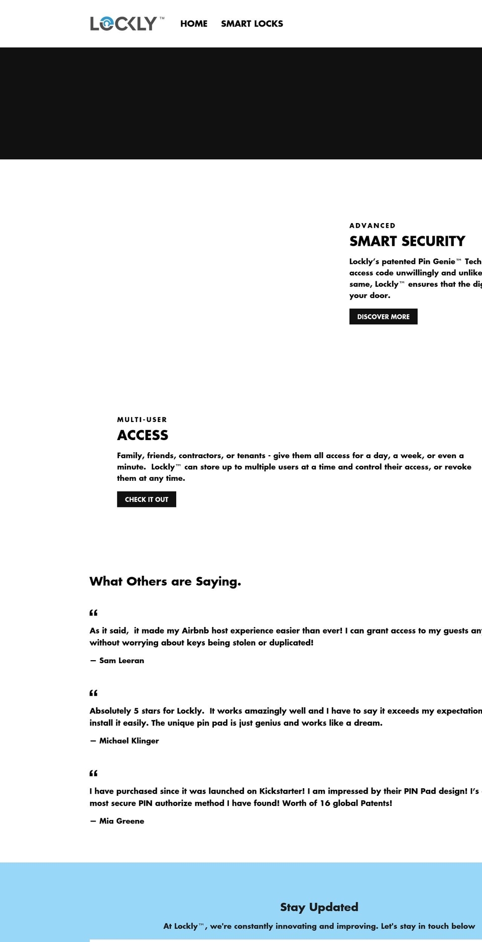 lockly.com — Shopify storefront screenshot
