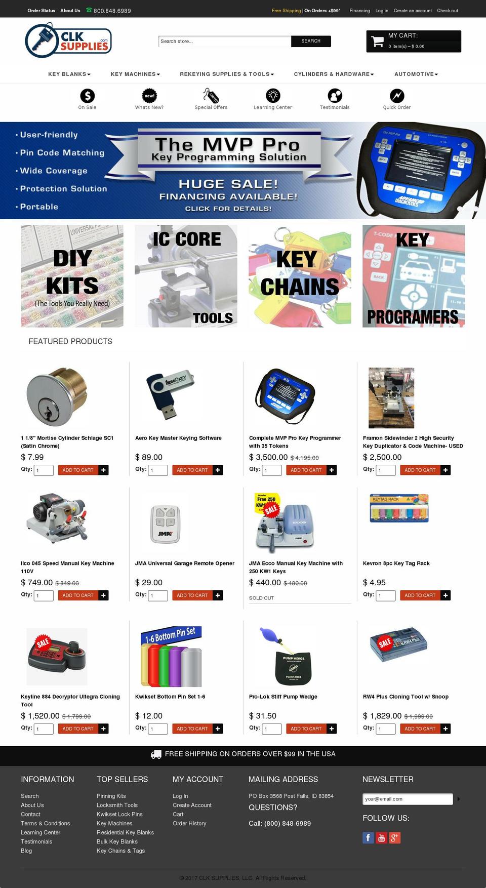 locksmith-supplies.com shopify website screenshot