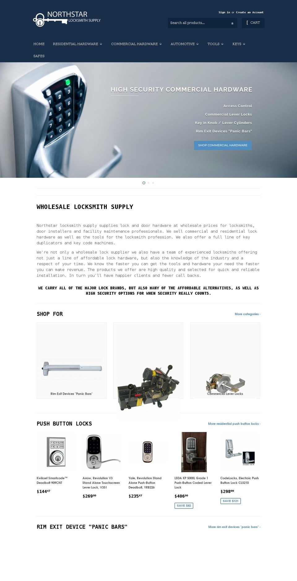 locksmith.supply shopify website screenshot