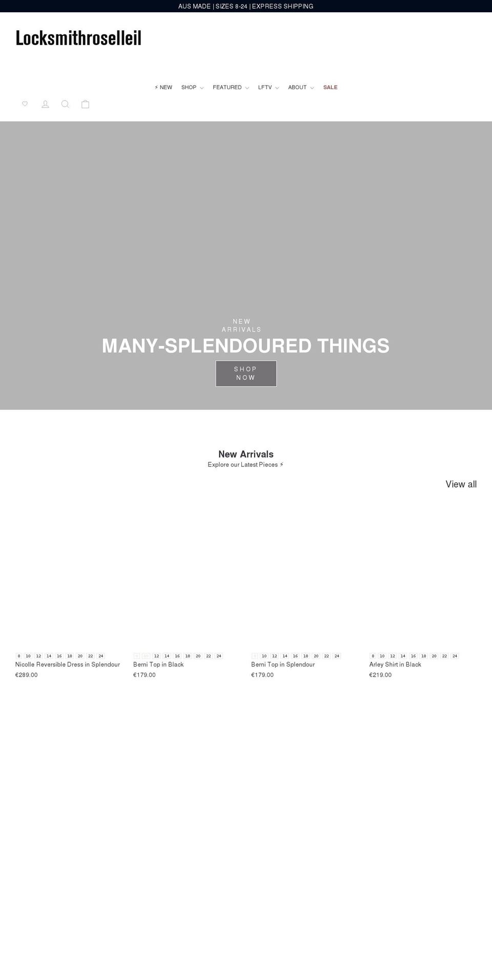 locksmithroselleil.com shopify website screenshot