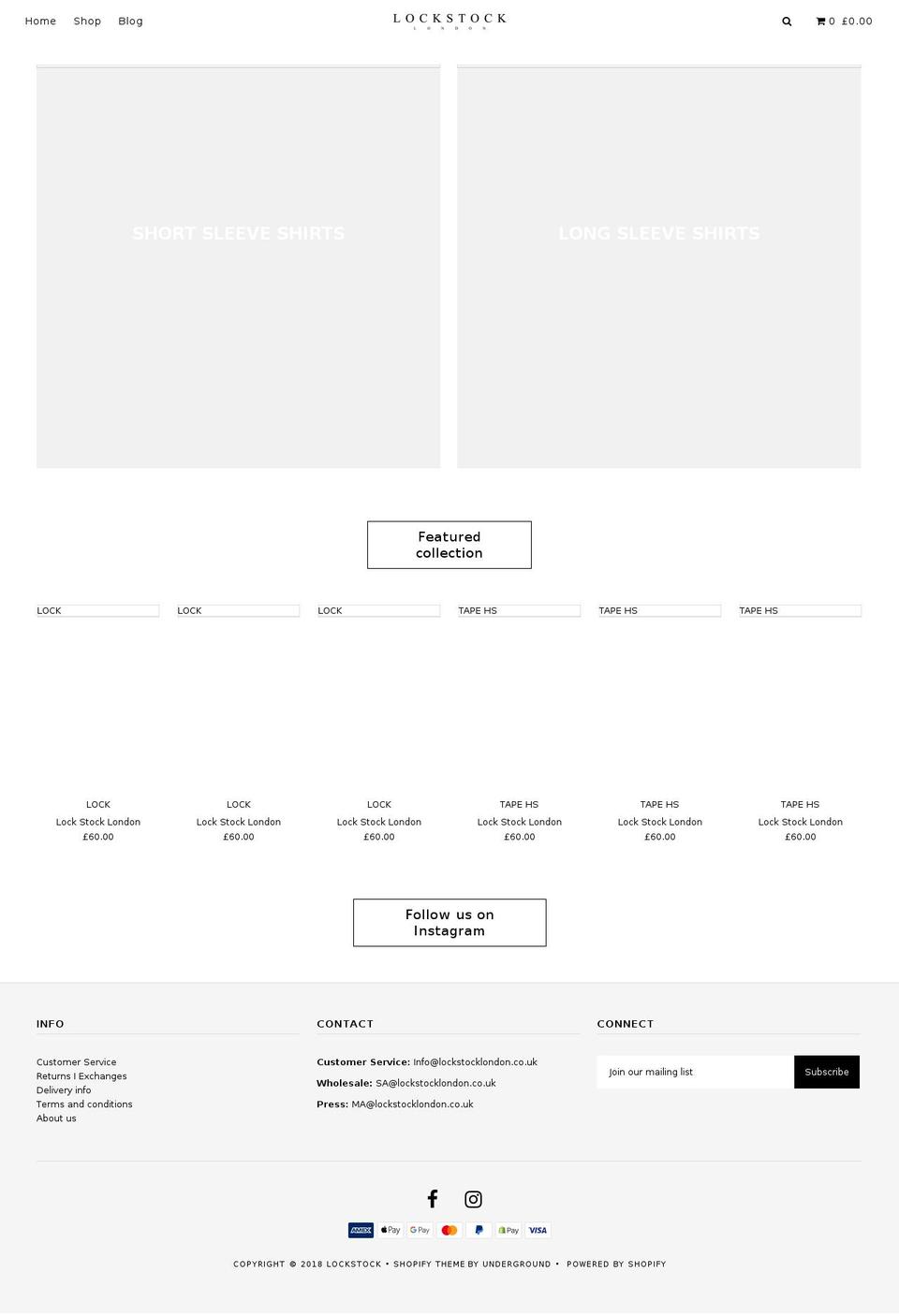 lockstocklondon.com shopify website screenshot
