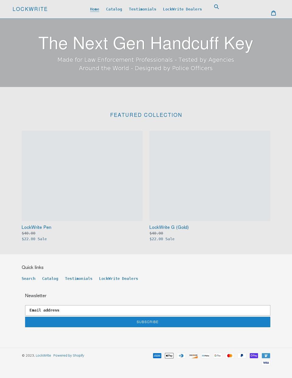 lockwrite.com shopify website screenshot