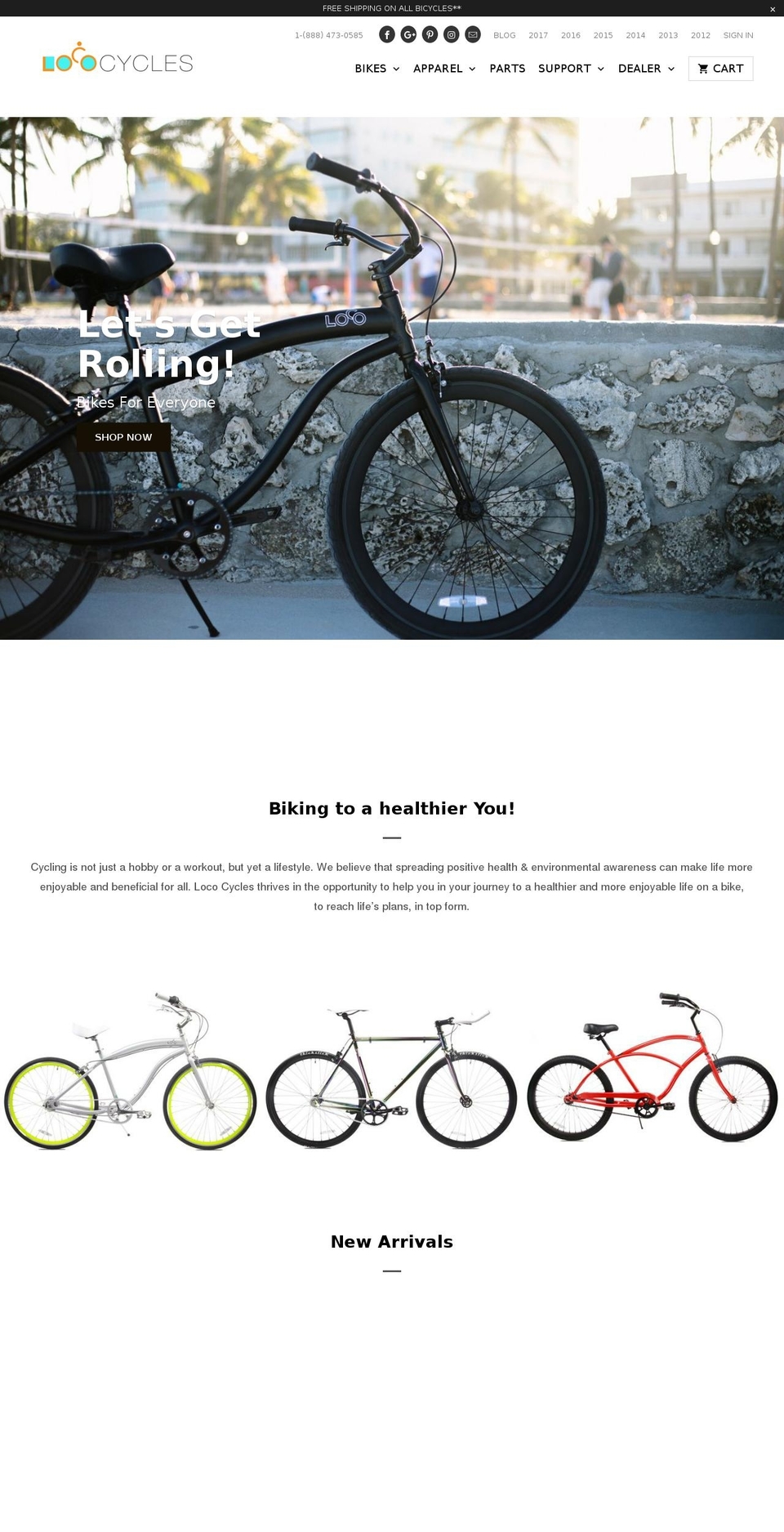 locobicycles.com — Shopify storefront screenshot