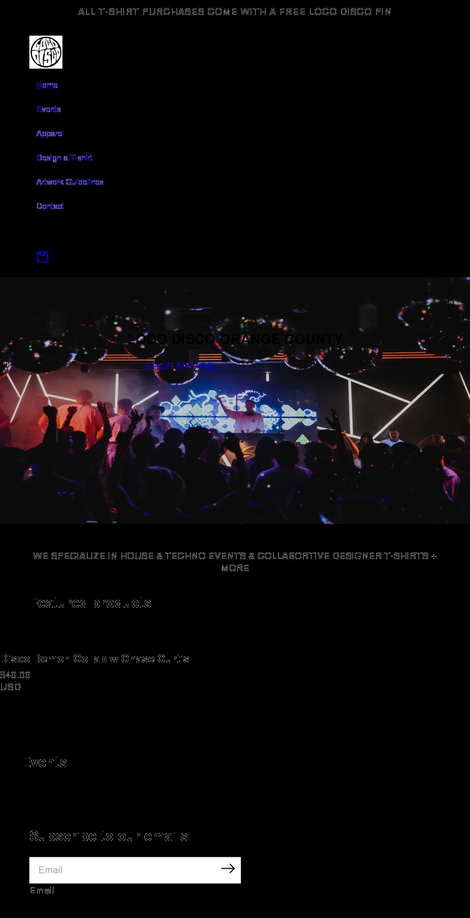 locodisco.net shopify website screenshot