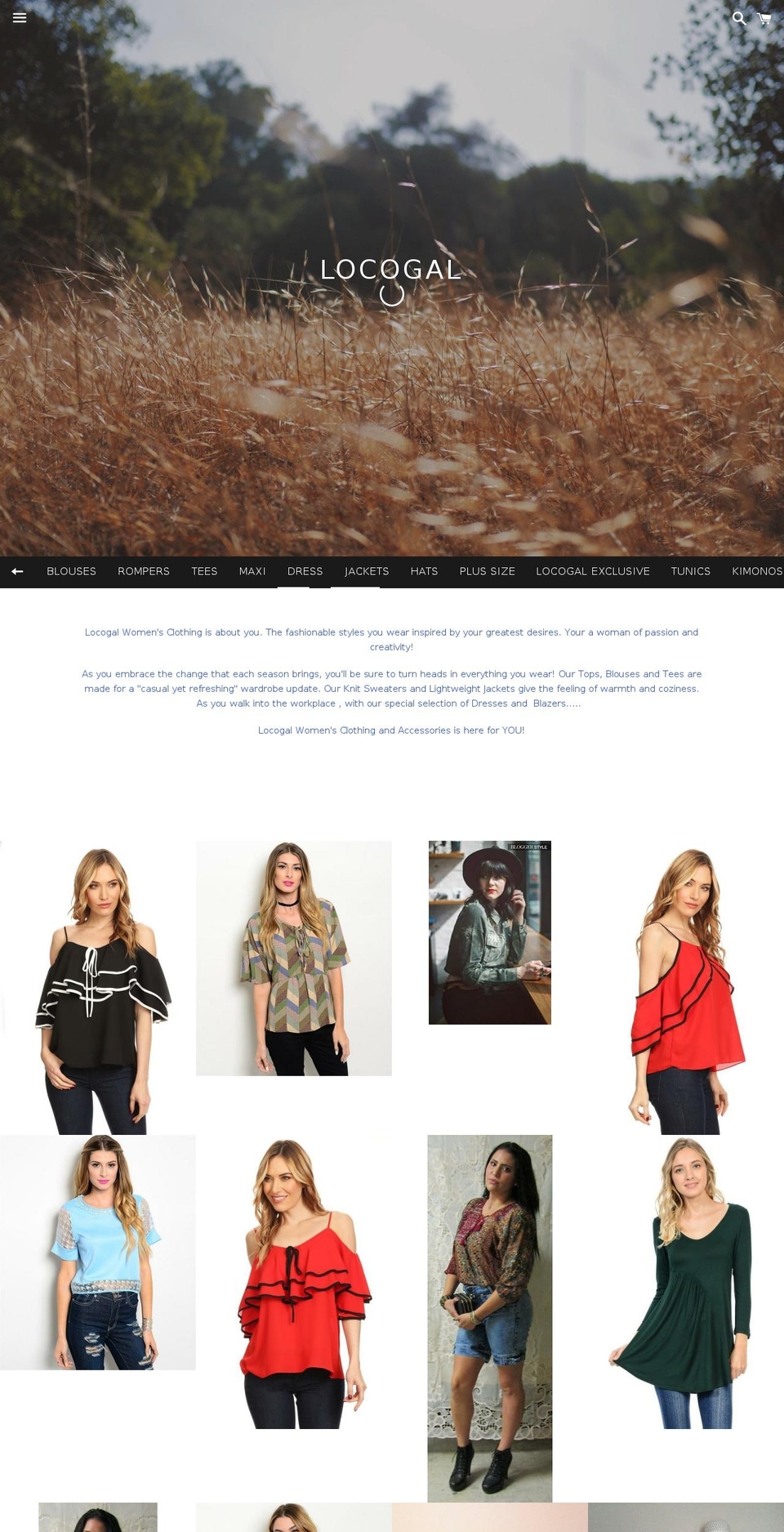 locogal.com shopify website screenshot