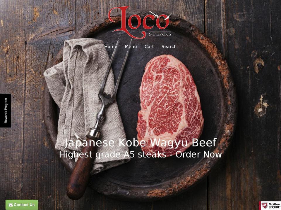 locosteak.com shopify website screenshot