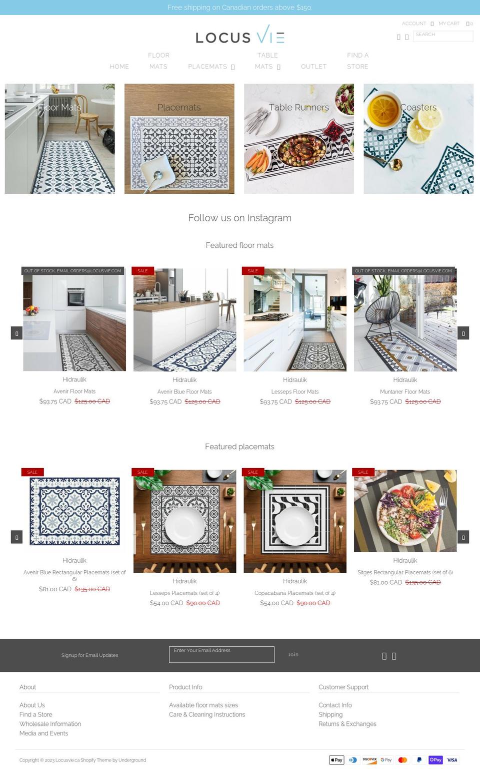locusvie.ca shopify website screenshot